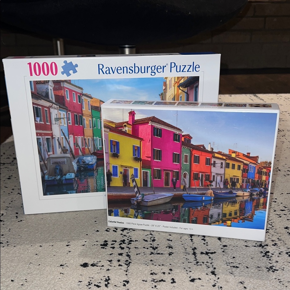Italy Venice and burano Ravensburger Vibrant Harbor 1000-Piece Puzzle set of 2